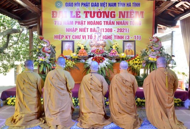 Hà Tĩnh: Lễ tưởng niệm Đức vua - Phật hoàng Trần Nhân Tông và lịch đại Chư vị Tổ sư PL 2565